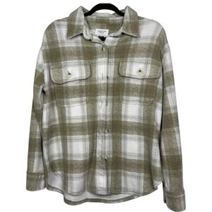 American Eagle AE Oversized Plaid Fleece & Love Shacket Super Soft XS